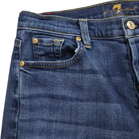 7 For All Mankind Jeans Womens Size 28 Josefina High Waist Button Fly Distressed - Picture 4 of 16